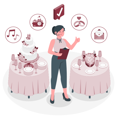 Wedding planning illustration